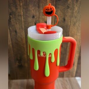 Slime Tumbler Sleeve and straw topper for Stanley Cup Halloween